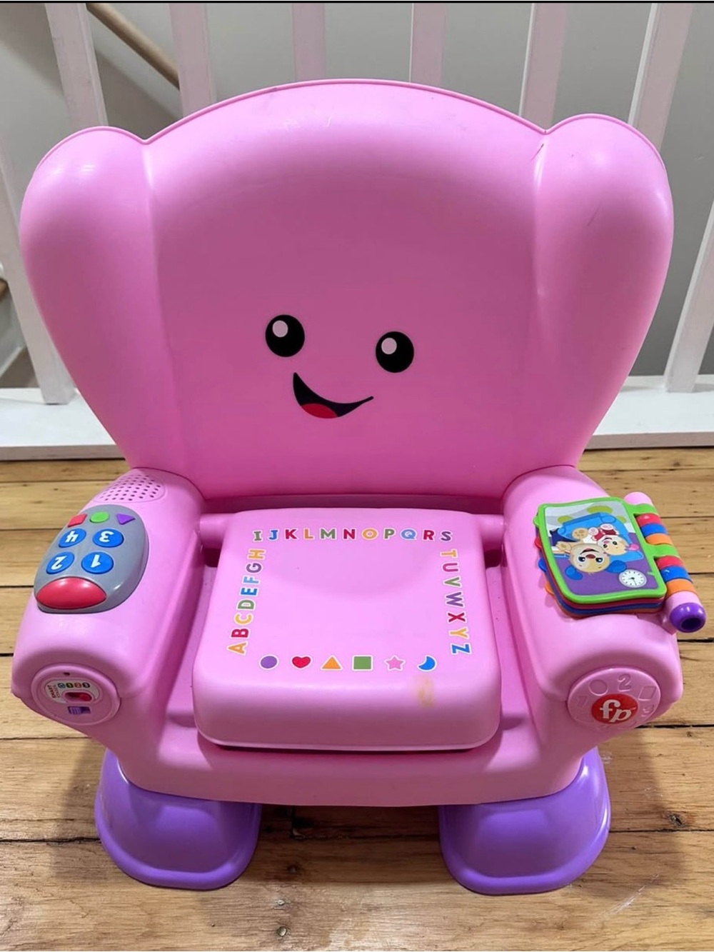 Fisher-Price Pink and Purple Learning Chair with Alphabet and Buttons